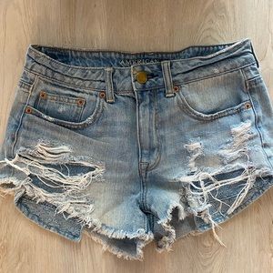 Size 4 Cutoff distressed denim shorts from American eagle